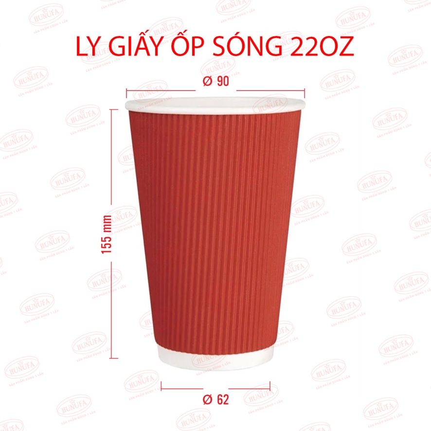 Ly giấy sang trọng ốp sóng HUNUFA